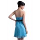 A-Line Strapless Short/Mini Blue Pleated Chiffon Bridesmaid Dresses/Wedding Party Dresses BD010077 A-Line Strapless Short/Mini Blue Pleated Chiffon Bridesmaid Dresses/Wedding Party Dresses BD010077