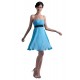A-Line Strapless Short/Mini Blue Pleated Chiffon Bridesmaid Dresses/Wedding Party Dresses BD010077 A-Line Strapless Short/Mini Blue Pleated Chiffon Bridesmaid Dresses/Wedding Party Dresses BD010077