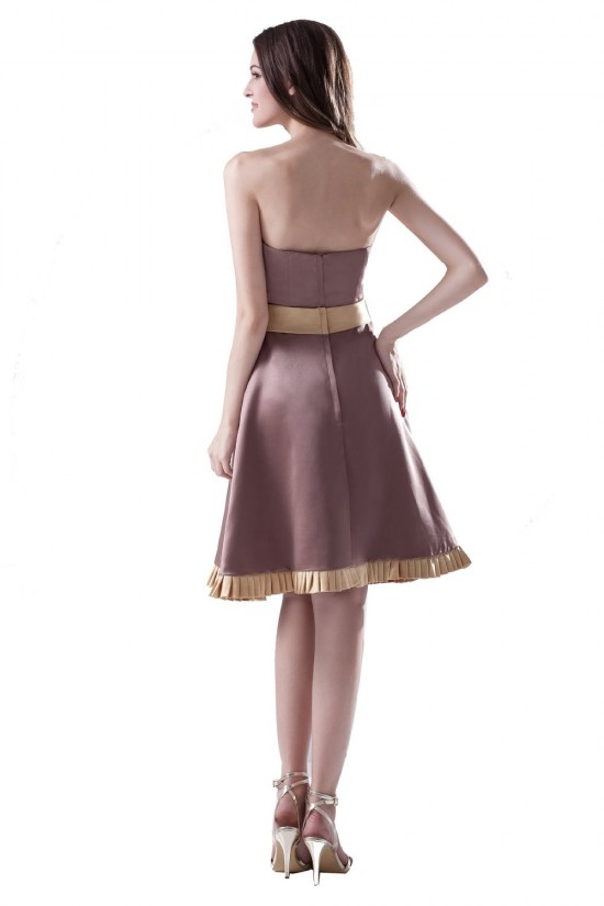 A-Line Strapless Short Satin Bridesmaid Dresses/Wedding Party Dresses BD010080 A-Line Strapless Short Satin Bridesmaid Dresses/Wedding Party Dresses BD010080