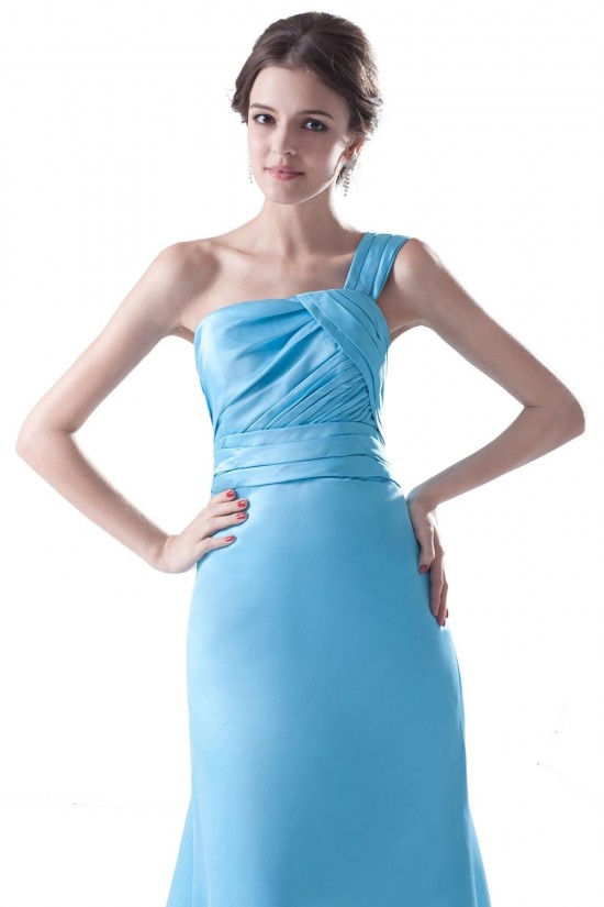 Trumpet/Mermaid One-Shoulder Long Satin Bridesmaid Dresses/Wedding Party Dresses BD010082 Trumpet/Mermaid One-Shoulder Long Satin Bridesmaid Dresses/Wedding Party Dresses BD010082