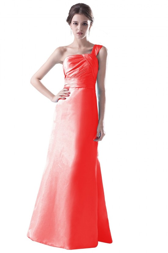 Trumpet/Mermaid One-Shoulder Long Satin Bridesmaid Dresses/Wedding Party Dresses BD010082 Trumpet/Mermaid One-Shoulder Long Satin Bridesmaid Dresses/Wedding Party Dresses BD010082