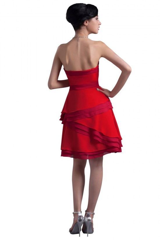 A-Line Strapless Short Chiffon Bridesmaid Dresses/Wedding Party Dresses BD010089 A-Line Strapless Short Chiffon Bridesmaid Dresses/Wedding Party Dresses BD010089