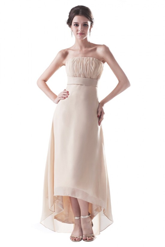 High Low Strapless Short Chiffon Bridesmaid Dresses/Wedding Party Dresses BD010092 High Low Strapless Short Chiffon Bridesmaid Dresses/Wedding Party Dresses BD010092