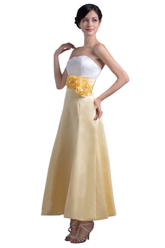 A-Line Strapless Tea Length Bridesmaid Dresses/Wedding Party Dresses BD010095 A-Line Strapless Tea Length Bridesmaid Dresses/Wedding Party Dresses BD010095