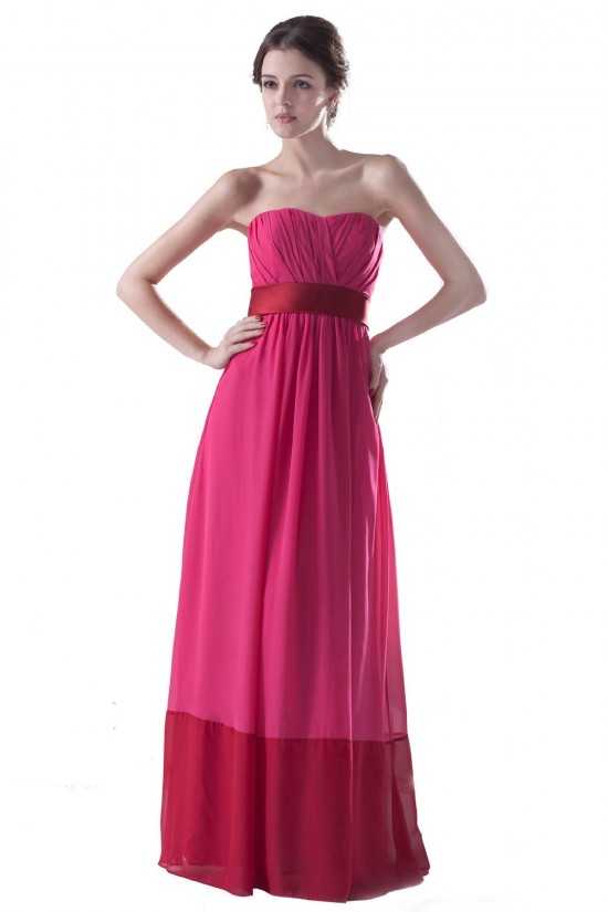 Empire Strapless Long Chiffon Bridesmaid Dresses/Wedding Party Dresses/Maternity Dresses BD010098 Empire Strapless Long Chiffon Bridesmaid Dresses/Wedding Party Dresses/Maternity Dresses BD010098