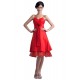 A-Line Spaghetti Strap Short Red Bridesmaid Dresses/Wedding Party Dresses BD010103