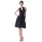 A-Line Halter Black Short Chiffon Bridesmaid Dresses/Wedding Party Dresses BD010112