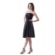 A-Line Strapless Short Black Satin Bridesmaid Dresses/Wedding Party Dresses BD010116