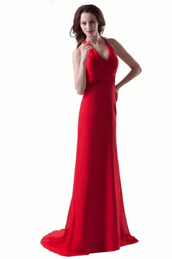 Sheath/Column V-Neck Straps Sleeveless Long Red Bridesmaid Dresses/Wedding Party Dresses BD010125 Sheath/Column V-Neck Straps Sleeveless Long Red Bridesmaid Dresses/Wedding Party Dresses BD010125