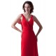 Sheath/Column V-Neck Straps Sleeveless Long Red Bridesmaid Dresses/Wedding Party Dresses BD010125 Sheath/Column V-Neck Straps Sleeveless Long Red Bridesmaid Dresses/Wedding Party Dresses BD010125