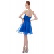 A-Line Strapless Short/Mini Blue Bridesmaid Dresses/Wedding Party Dresses BD010145