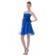 A-Line Strapless Short/Mini Blue Bridesmaid Dresses/Wedding Party Dresses BD010145