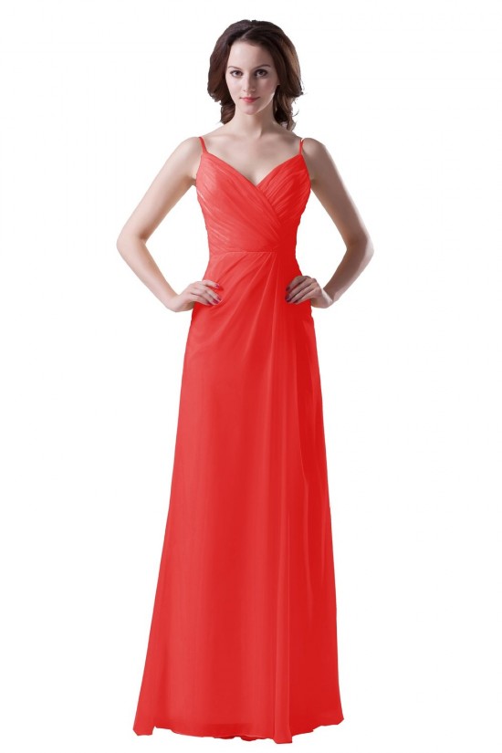 A-Line Spaghetti Strap Chiffon Long Bridesmaid Dresses/Wedding Party Dresses BD010151 A-Line Spaghetti Strap Chiffon Long Bridesmaid Dresses/Wedding Party Dresses BD010151