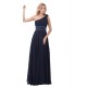 Sheath/Column One-Shoulder Beaded Navy Blue Long Bridesmaid Dresses/Wedding Party Dresses/Evening Dresses BD010153 Sheath/Column One-Shoulder Beaded Navy Blue Long Bridesmaid Dresses/Wedding Party Dresses/Evening Dresses BD010153