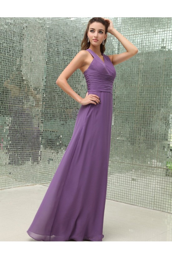 A-Line V-Neck Long Chiffon Bridesmaid Dresses/Wedding Party Dresses BD010156 A-Line V-Neck Long Chiffon Bridesmaid Dresses/Wedding Party Dresses BD010156