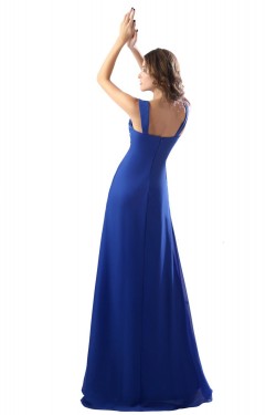 Empire Straps Sleeveless Royal Blue Long Chiffon Bridesmaid Dresses/Wedding Party Dresses/Maternity Dresses BD010163