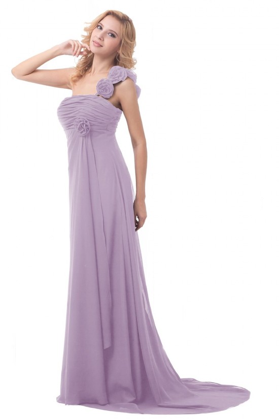 Empire One-Shoulder Long Chiffon Bridesmaid Dresses/Wedding Party Dresses/Maternity Dresses BD010164 Empire One-Shoulder Long Chiffon Bridesmaid Dresses/Wedding Party Dresses/Maternity Dresses BD010164