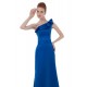 A-Line One-Shoulder Royal Blue Satin Long Bridesmaid Dresses/Wedding Party Dresses BD010173