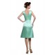 A-Line V-Neck Knee-Length Mint Green Satin Bridesmaid Dresses/Wedding Party Dresses BD010180 A-Line V-Neck Knee-Length Mint Green Satin Bridesmaid Dresses/Wedding Party Dresses BD010180
