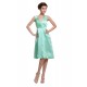 A-Line V-Neck Knee-Length Mint Green Satin Bridesmaid Dresses/Wedding Party Dresses BD010180 A-Line V-Neck Knee-Length Mint Green Satin Bridesmaid Dresses/Wedding Party Dresses BD010180