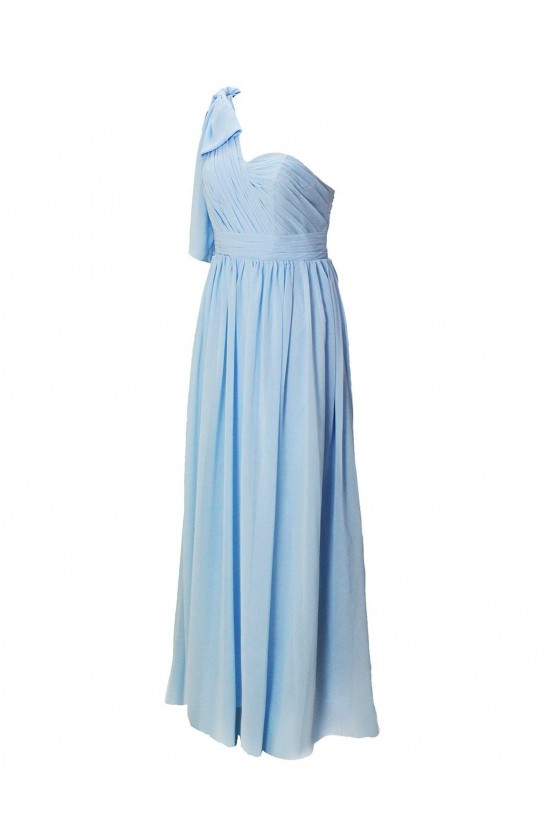 A-Line One-Shoulder Blue Long Chiffon Bridesmaid Dresses/Wedding Party Dresses BD010182 A-Line One-Shoulder Blue Long Chiffon Bridesmaid Dresses/Wedding Party Dresses BD010182