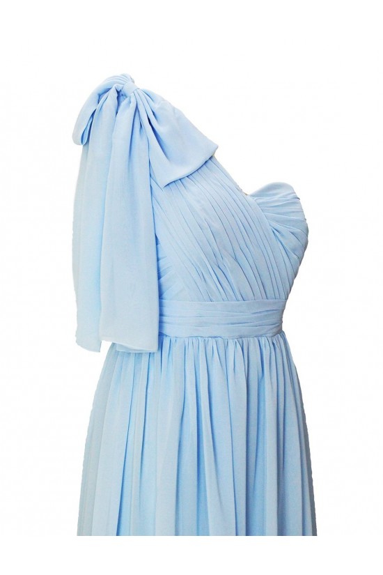 A-Line One-Shoulder Blue Long Chiffon Bridesmaid Dresses/Wedding Party Dresses BD010182 A-Line One-Shoulder Blue Long Chiffon Bridesmaid Dresses/Wedding Party Dresses BD010182