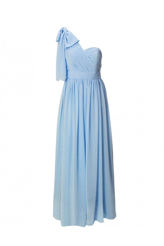 A-Line One-Shoulder Blue Long Chiffon Bridesmaid Dresses/Wedding Party Dresses BD010182 A-Line One-Shoulder Blue Long Chiffon Bridesmaid Dresses/Wedding Party Dresses BD010182