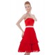 A-Line Strapless Short Red Pleated Bridesmaid Dresses/Wedding Party Dresses BD010197 A-Line Strapless Short Red Pleated Bridesmaid Dresses/Wedding Party Dresses BD010197
