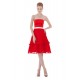 A-Line Strapless Short Red Pleated Bridesmaid Dresses/Wedding Party Dresses BD010197 A-Line Strapless Short Red Pleated Bridesmaid Dresses/Wedding Party Dresses BD010197