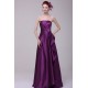 A-Line Strapless Purple Floor-Length Bridesmaid Dresses/Wedding Party Dresses BD010204