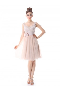 A-Line Straps Short Bridesmaid Dresses/Wedding Party Dresses BD010208