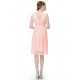 A-Line V-Neck Lace Knee-Length Pink Bridesmaid Dresses/Wedding Party Dresses BD010217 A-Line V-Neck Lace Knee-Length Pink Bridesmaid Dresses/Wedding Party Dresses BD010217