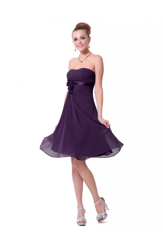 A-Line Strapless Grape Chiffon Short Bridesmaid Dresses/Wedding Party Dresses BD010224 A-Line Strapless Grape Chiffon Short Bridesmaid Dresses/Wedding Party Dresses BD010224