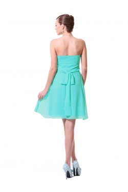 A-Line Empire Sweetheart Green Chiffon Short Bridesmaid Dresses/Wedding Party Dresses/Maternity Dresses BD010227