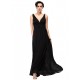 A-Line V-Neck Black Long Chiffon Bridesmaid Dresses/Wedding Party Dresses BD010236 A-Line V-Neck Black Long Chiffon Bridesmaid Dresses/Wedding Party Dresses BD010236