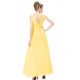 A-Line V-Neck Long Yellow Chiffon Bridesmaid Dresses/Wedding Party Dresses BD010246