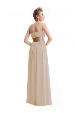 A-Line Empire Strapless Floor-Length Chiffon Bridesmaid Dresses/Wedding Party Dresses/Maternity Dresses BD010248