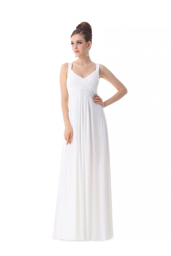 Empire Long White Chiffon Bridesmaid Dresses/Wedding Party Dresses/Maternity Evening Dresses BD010258 Empire Long White Chiffon Bridesmaid Dresses/Wedding Party Dresses/Maternity Evening Dresses BD010258