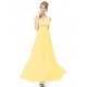 Empire Long Yellow Beaded Chiffon Bridesmaid Dresses/Maternity Evening Dresses BD010261