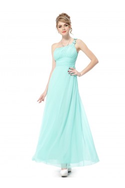 Chic A Line One Shoulder Chiffon Sequin Printed Butterfly Long Prom Dress, Evening Dress C6070