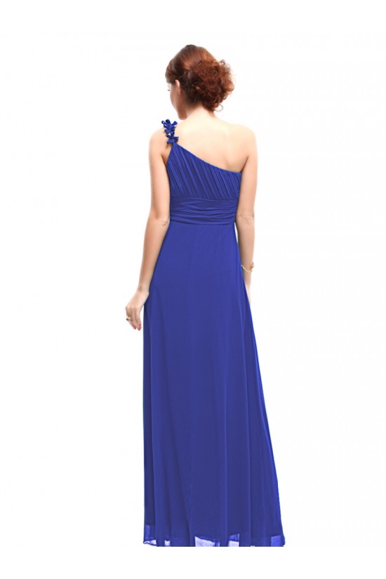 A-Line One-Shoulder Long Royal Blue Chiffon Bridesmaid Dresses/Evening Dresses BD010264 A-Line One-Shoulder Long Royal Blue Chiffon Bridesmaid Dresses/Evening Dresses BD010264