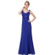 Sheath V-Neck Long Royal Blue Chiffon Bridesmaid Dresses/Evening Dresses BD010265