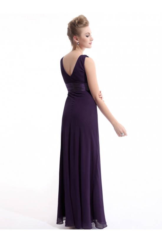 Sheath V-Neck Long Grape Chiffon Bridesmaid Dresses/Evening Dresses BD010266 Sheath V-Neck Long Grape Chiffon Bridesmaid Dresses/Evening Dresses BD010266