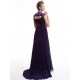 A-Line Long Purple Chiffon Bridesmaid Dresses/Evening Dresses BD010274