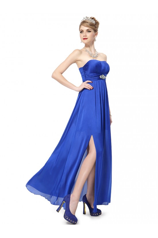 A-Line Strapless Long Royal Blue Chiffon Bridesmaid Dresses/Evening Dresses BD010279 A-Line Strapless Long Royal Blue Chiffon Bridesmaid Dresses/Evening Dresses BD010279
