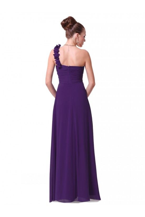 A-Line One-Shoulder Sweetheart Long Purple Chiffon Bridesmaid Dresses/Evening Dresses BD010287 A-Line One-Shoulder Sweetheart Long Purple Chiffon Bridesmaid Dresses/Evening Dresses BD010287