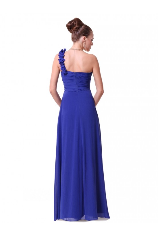 A-Line One-Shoulder Sweetheart Long Royal Blue Chiffon Bridesmaid Dresses/Evening Dresses BD010289 A-Line One-Shoulder Sweetheart Long Royal Blue Chiffon Bridesmaid Dresses/Evening Dresses BD010289