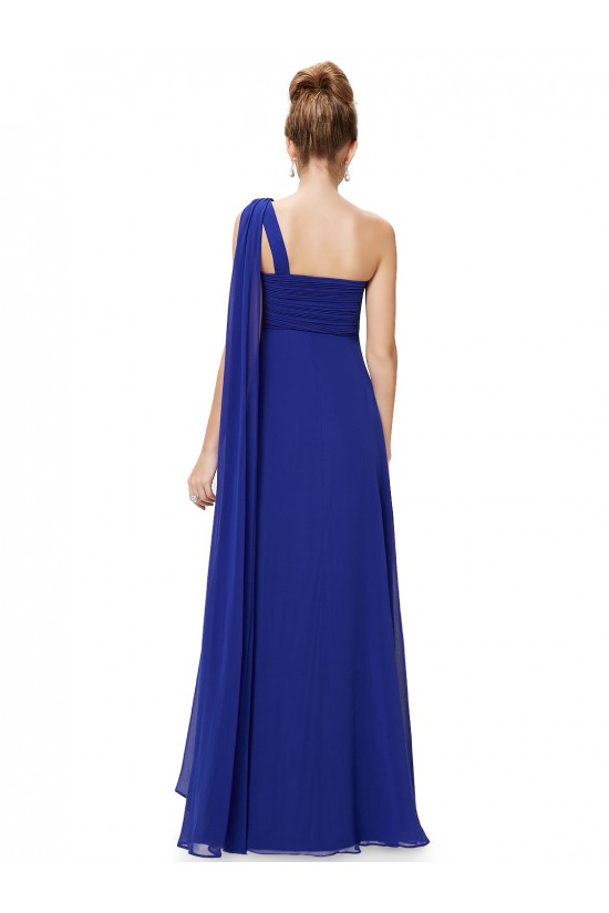 Empire One-Shoulder Long Royal Blue Chiffon Bridesmaid Dresses/Evening Dresses/Maternity Dresses BD010292 Empire One-Shoulder Long Royal Blue Chiffon Bridesmaid Dresses/Evening Dresses/Maternity Dresses BD010292