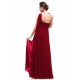 Empire One-Shoulder Long Burgundy Chiffon Bridesmaid Dresses/Evening Dresses/Maternity Dresses BD010296