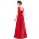 Empire One-Shoulder Long Red Chiffon Bridesmaid Dresses/Evening Dresses/Maternity Dresses BD010297